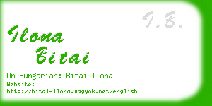 ilona bitai business card